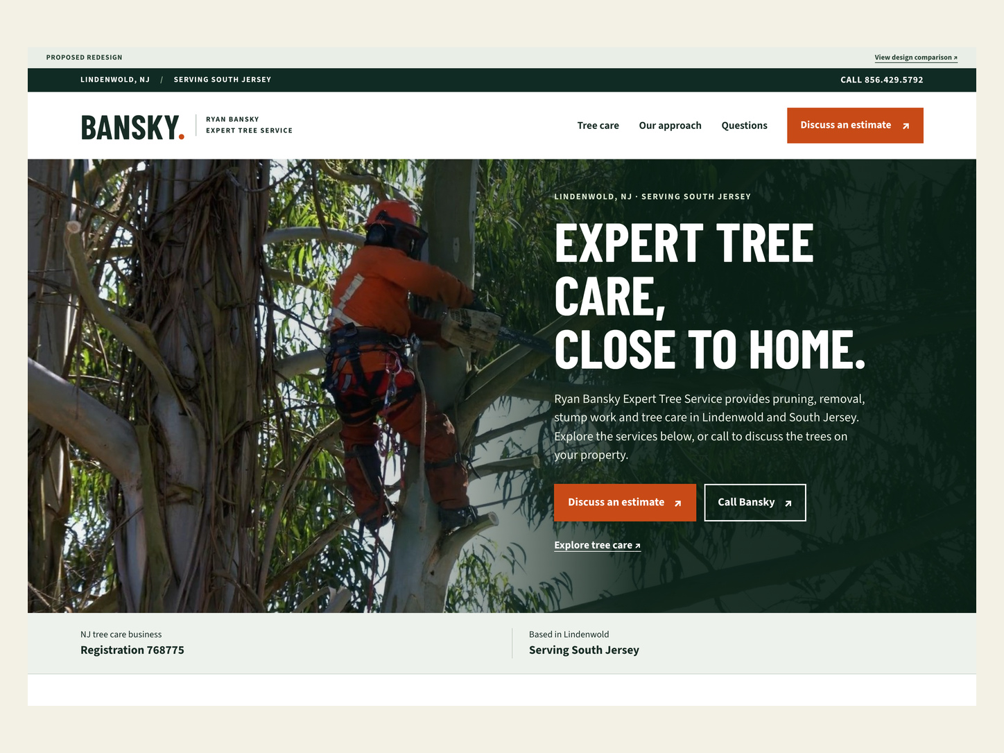 Proposed Bansky website design, preserved existing homepage capture